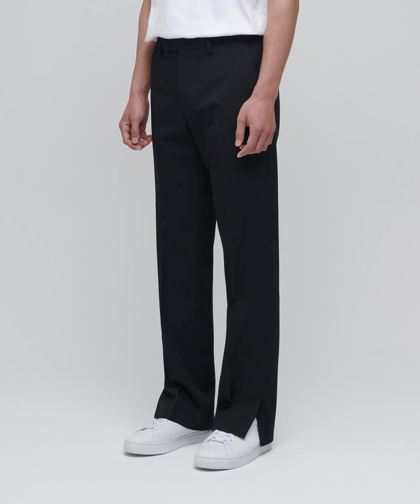 MUSINSA STANDARD Semi-Wide Slit Hidden Banding Slacks [Black]