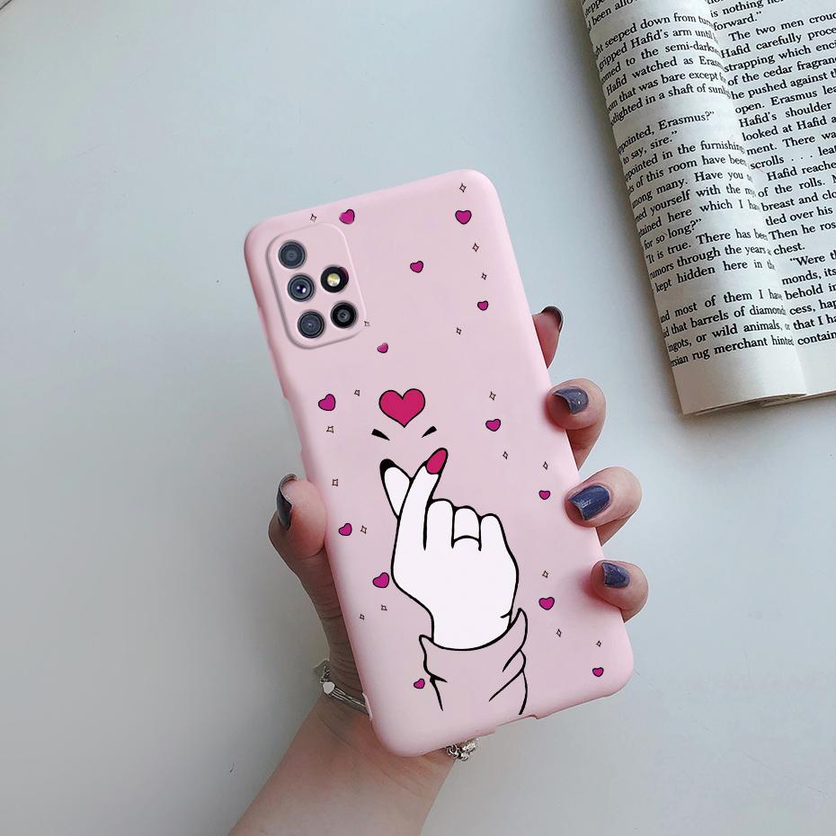 Чехол для Samsung Galaxy M51 Чехол для телефона Милый Мультяшный Кот Мягкий на ощупь Силиконовый Чехол для Samsung M51 M 51 M515 SM-M515F Чехол Funda