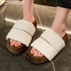 Fur Platform Women Flats Slippers Winter Designer New Casual Shoes Women 2024 Trend Home Cotton Slippers Cozy Soft Mujer Zapatos