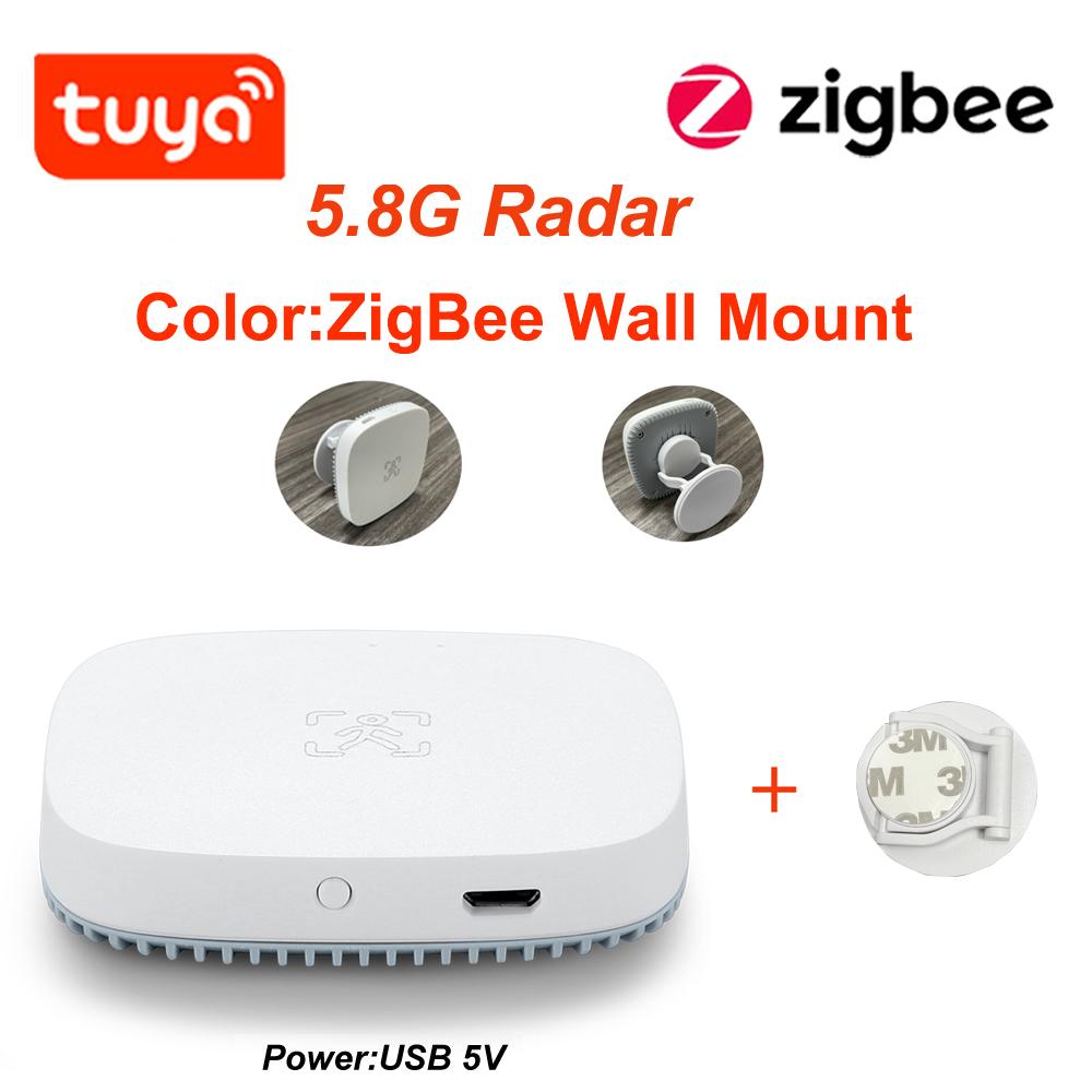 Tuya WiFi / Zigbee Детектор присутствия человека Интеллектуальный датчик PIR человеческого тела Радар-детектор Микроволновые датчики движения