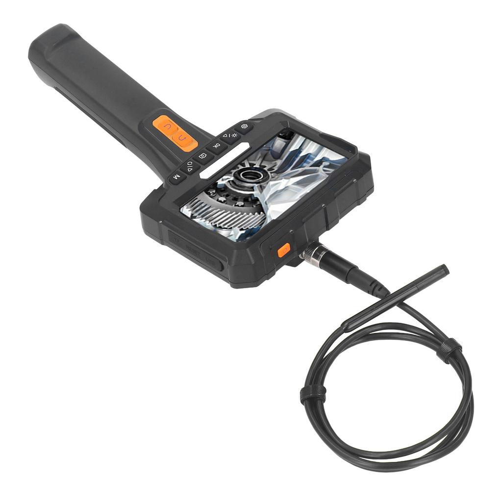 Шарнирный бороскоп, 2 МП HD, портативный, вращающийся на 360 градусов, 2 объектива, 5-дюймовый экран Industrial Inspecti