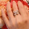 Циркон Капля воды Супер фея Кольцо с бабочкой Женское Нишевый дизайн Чувство Сладкий темперамент Элегантная личность Универсальное кольцо Кольцо