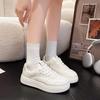 New Summer Breathable Mesh Heightening Little White Shoes Women's Shoes Lace-up Casual Board Shoes Sports Shoes