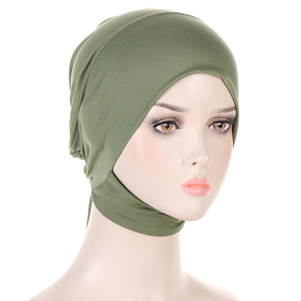 Turbante Muslim Headscarf Hat India Hats Inner Hijab Caps Headband Cap Islamic Underscarf Bonnet