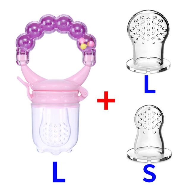 New Baby Nipple Fresh Food Fruit Milk Feeding Bottles Nibbler Learn Feeding Drinking Water Straw Handle Infant Teething Pacifier