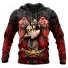 Men's Hoodies Devil Gothic Skull Fun Funny Leisure Pullover New Fashion Harajuku Street Jacket for Men and Women  Y2k