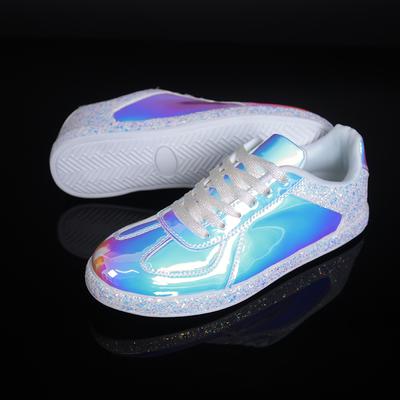 Женские кроссовки золотые блестящие блестящие модные повседневные туфли-оксфорды женские балетки глянцевые кроссовки эспадрильи 258