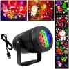 New 1pc Snowflake Christmas Projector Light 16 Patterns Waterproof Rotating Christmas LED Stage Lights Christmas Decoration 2025