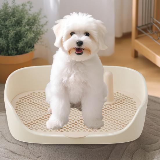 Pet Dog Toilet Portable Pet Lavatory with Protection Wall Potty Training Toilet with Grille Litter Box for Cat Puppy Small Medium Dogs