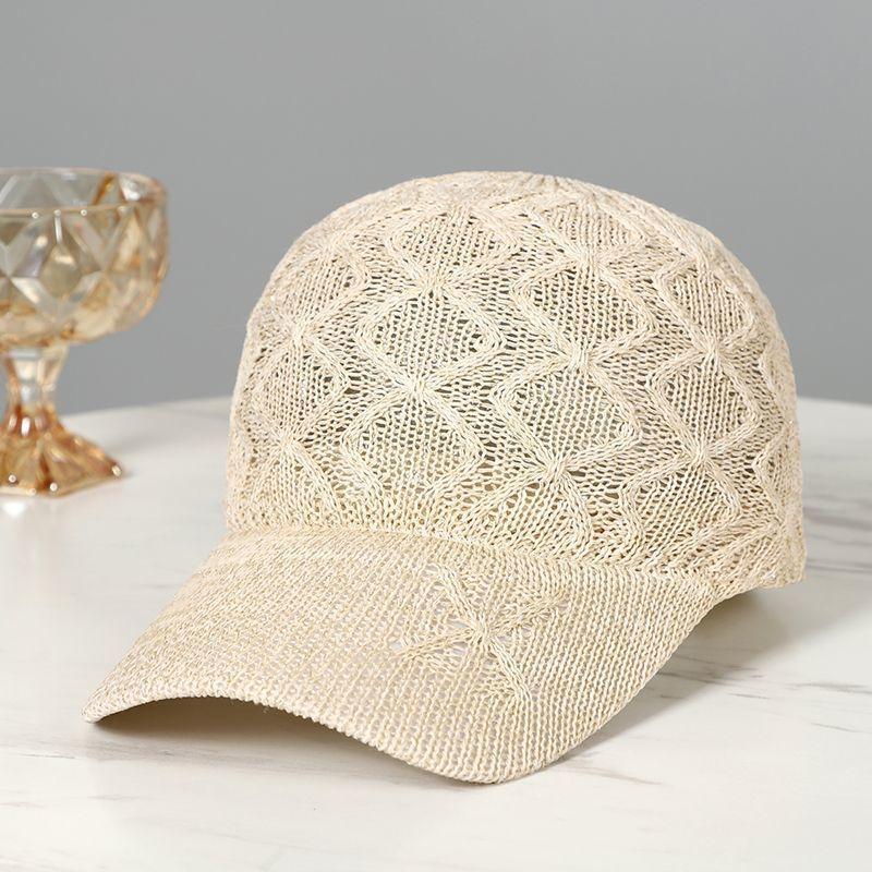 Сетчатая кепка женская летняя новая тонкая дышащая солнцезащитная бейсболка для путешествий на открытом воздухе вязаная шапка