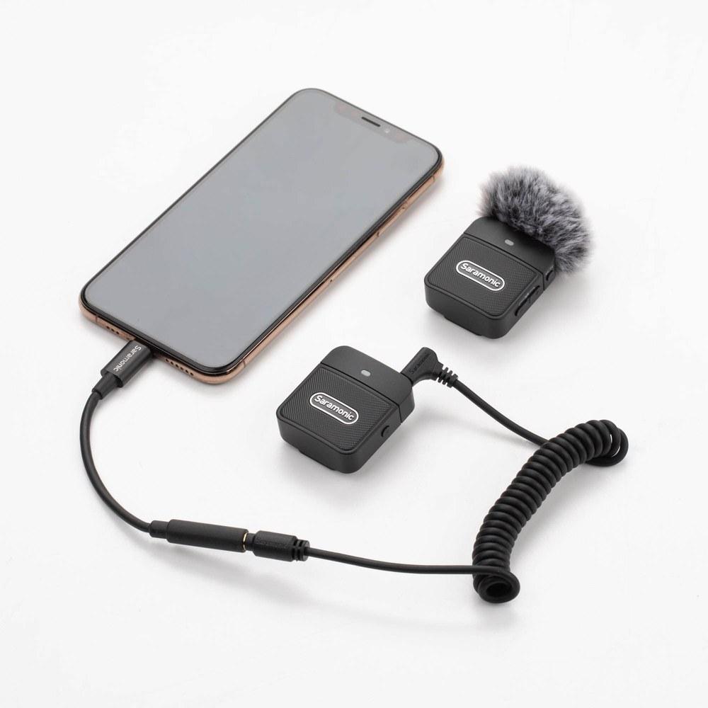 Saramonic Blink100-B1 2,4G Ультракомпактная беспроводная микрофонная система Передатчик и приемник Черный