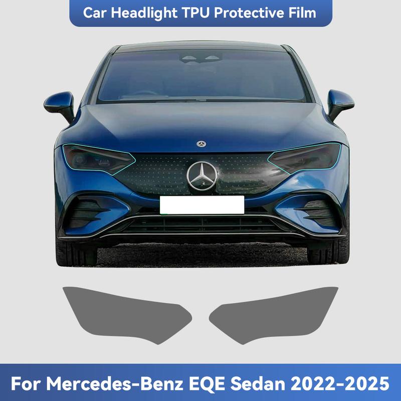 Для Mercedes Benz EQE Седан V295 -2025 ТПУ Защитная пленка для фар Прозрачная, меняющая цвет, Защита от царапин