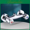 Chrome Finish Control Shower Double Faucet For Modern Bathroom Decor