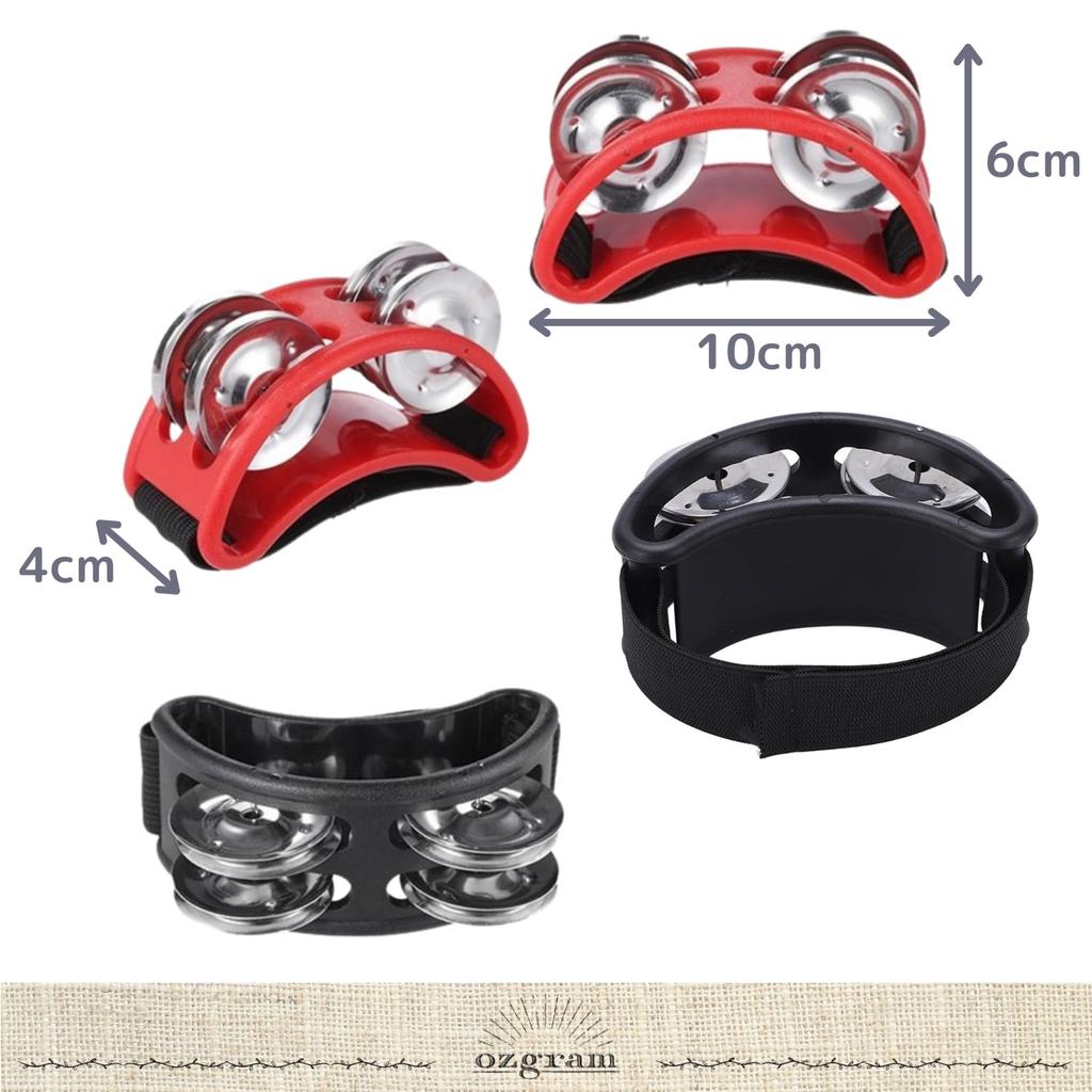 Ozgram Foot Tambourine Foot Percussion Foot Tambourine Cajon Acoustic Footbell Performance Musical Instrument Karaoke Enlivenment [Красный]