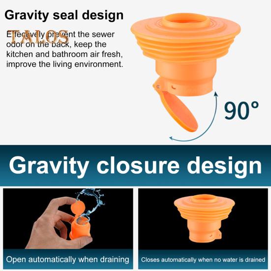 Герметик для сливной трубы Водонепроницаемый материал Простая установка Устойчивая к давлению напольная сливная труба Освежитель воздуха для ванной комнаты