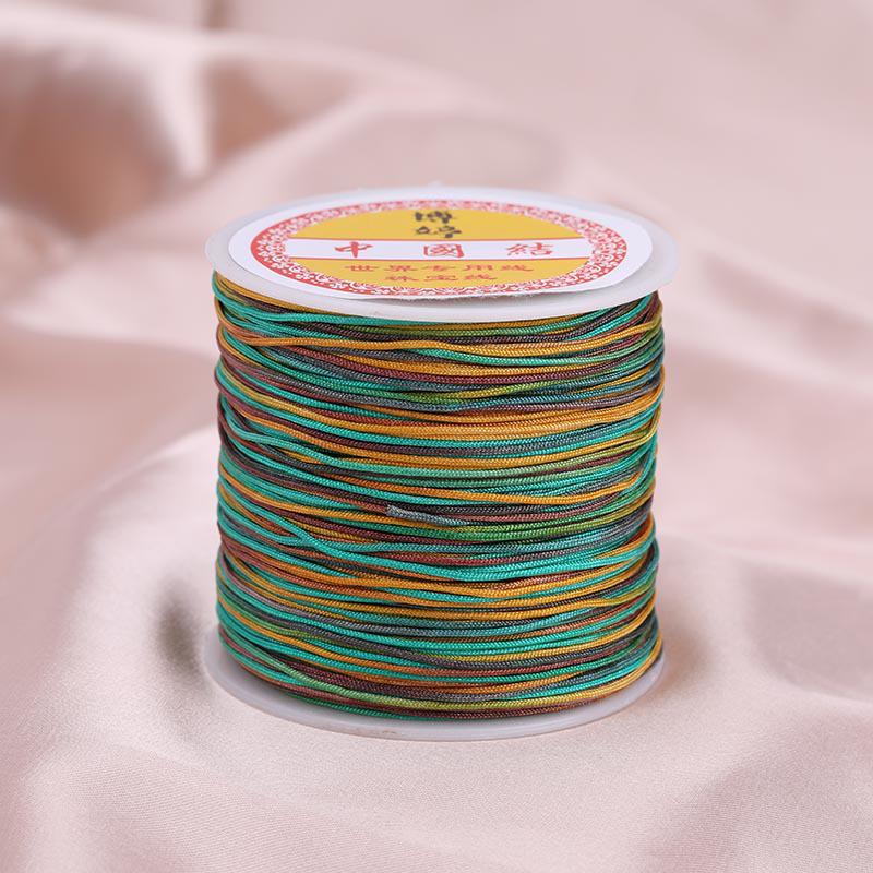 Цветной градиентный шнур для браслета ручной работы с нефритовым оттенком - 100 м плетеный шнур своими руками для подвесок