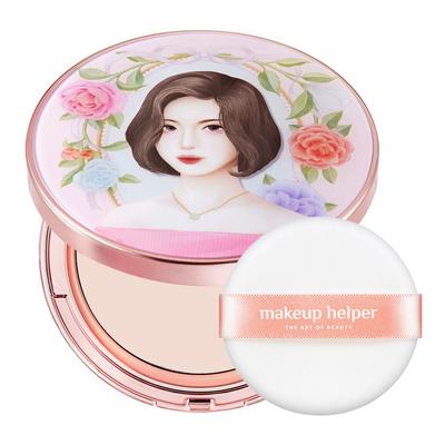 Makeup Helper Art Pact Original Professional Finish 25 г + эксклюзивный набор пуховок, нет. 21 светло-розовый, 1 набор