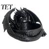 Tabletop Trinket Tray 3D Printed Dragon Jewelry Tray, Fantasy Catchall, Gothic Key Handmade Resin Alternative Holder, Medieval Desktop Storage