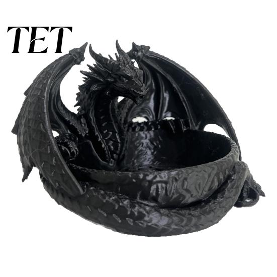 Tabletop Trinket Tray 3D Printed Dragon Jewelry Tray, Fantasy Catchall, Gothic Key Handmade Resin Alternative Holder, Medieval Desktop Storage