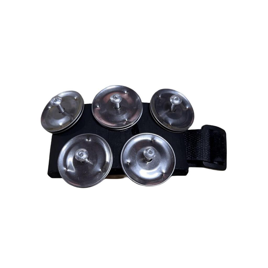 Cajon Drum Foot-Pedal Shaker with Bell and Tambourine Ring