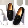 Loafers Men Fashion Suede Shoes Genuine Leather Slip-on Shoes Moccasins Soft Sole Driving Shoes Men Breathable Plus Size 38-49