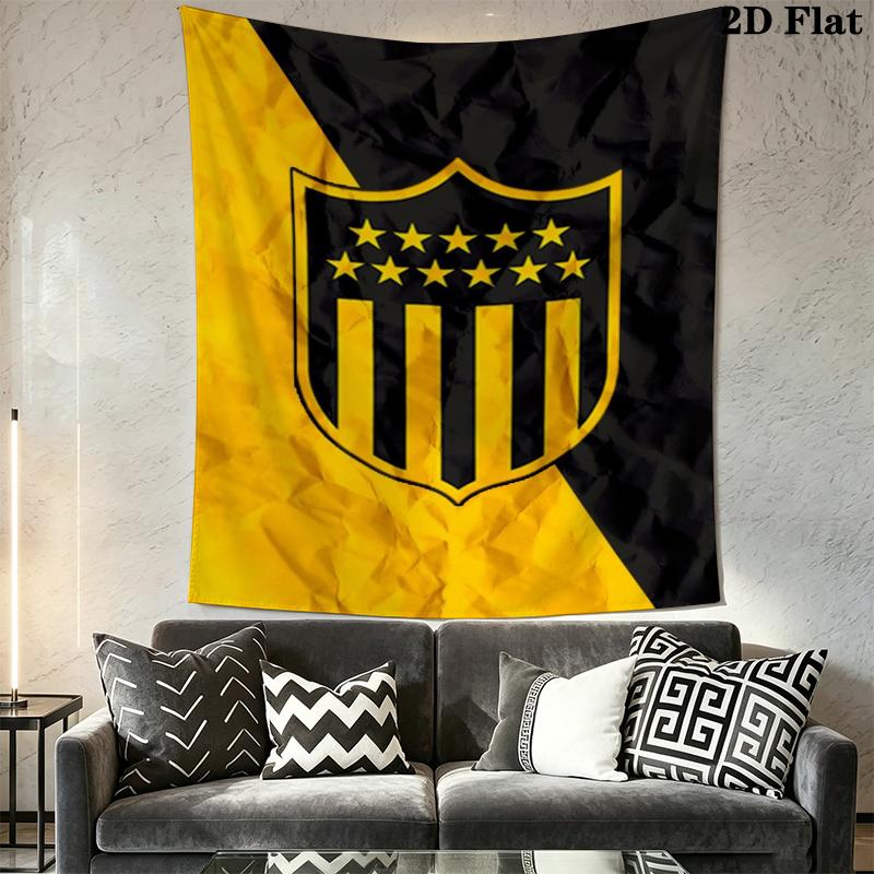 Penarol Football Club Wall Tapestry Aesthetic Wall Hanging Printed Fabric Blanket Decorative Tapestries for Bedroom Living Room Home Decor