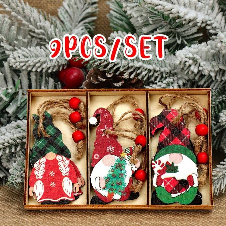 Рождественская собачья лапа двухслойный деревянный кулон Navidad Natal Noel украшение на елку Счастливого Рождества декор для дома 2025 Новый год 2025