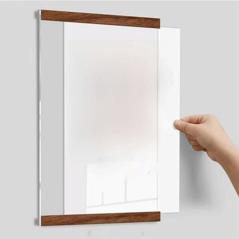 Rectangle Magnetic Wall Mounted Frame Reusable Display Board Acrylic Sign Holder  Retail Store
