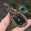 Nuummite Gemstone Copper Wire Wrap Jewelry Pendant 3.27