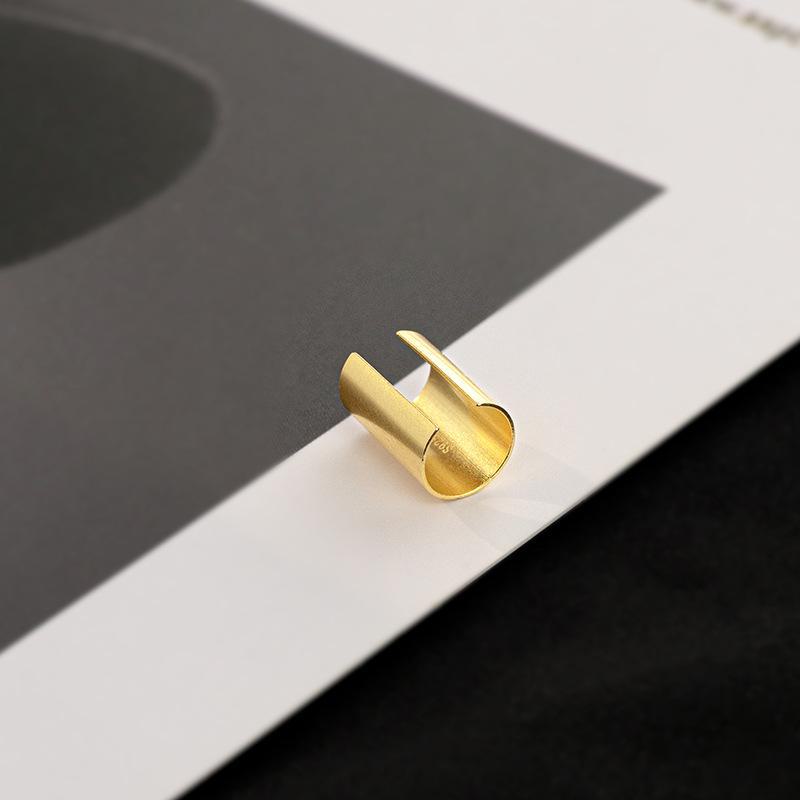Banyan Tree S925 Silver Gold Glossy Clip-On Cuff | Трендовые серьги унисекс