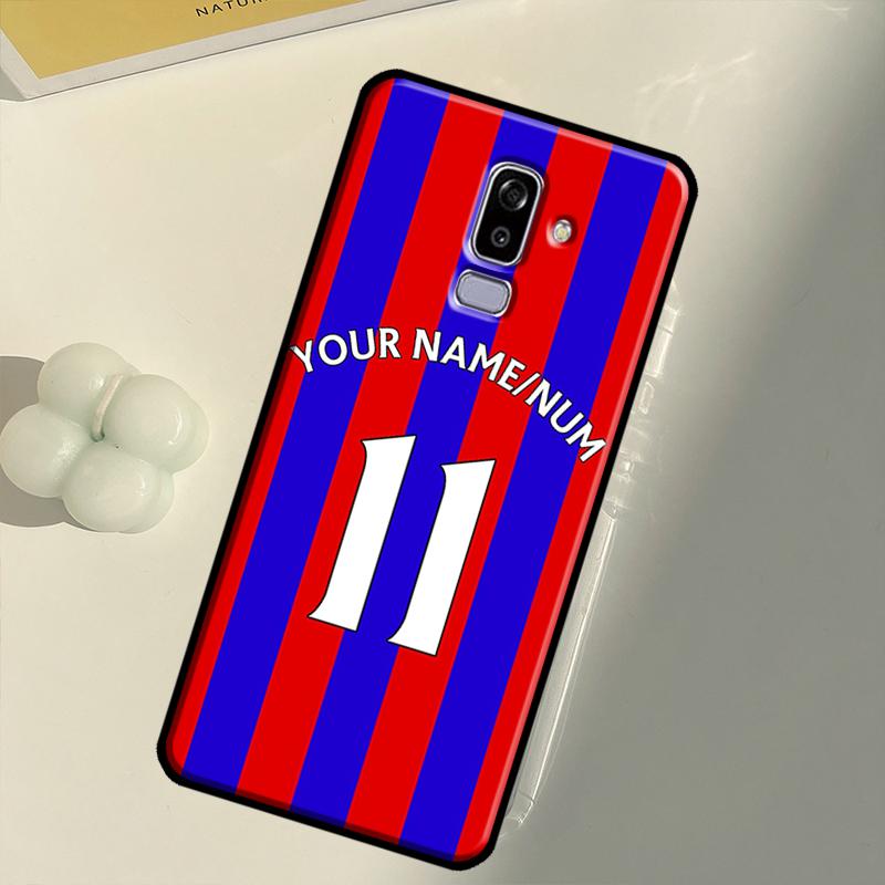 Персонализированный чехол с футбольными номерами для Samsung Galaxy A3 A5 J1 J3 J5 J7 2017 2016 J8 A7 A9 A6 A8 J4 J6 Plus 2018
