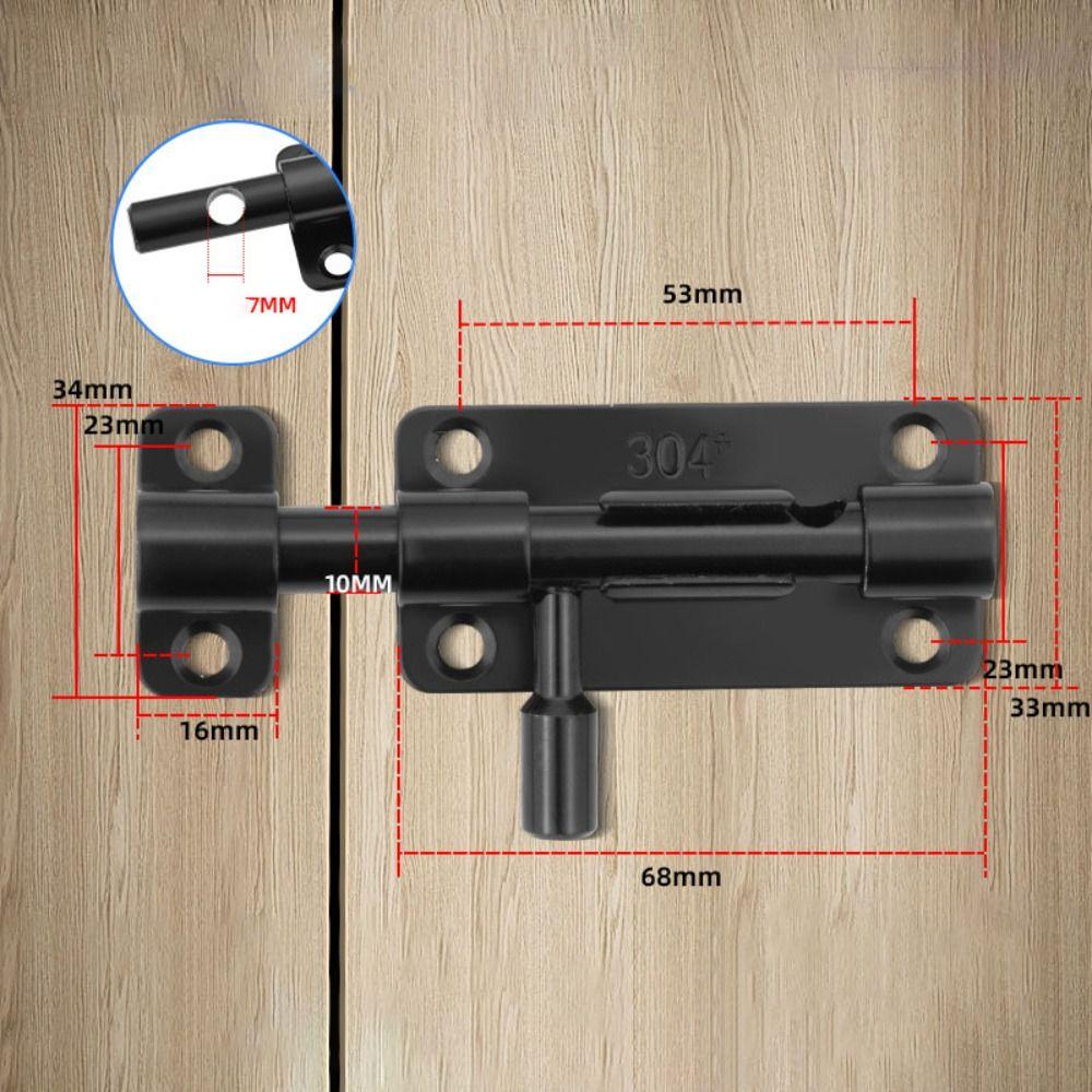 Дверной замок из нержавеющей стали, серебристый/черный, противоугонный, прочный, дверной замок для деревянной двери