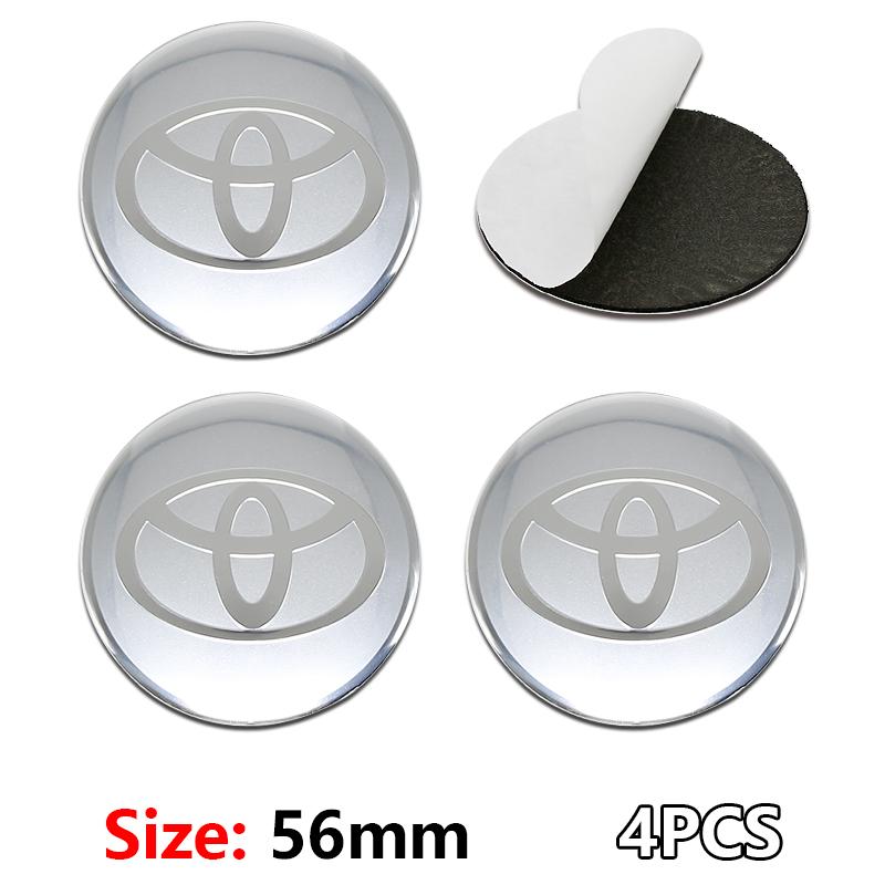 Toyota 56MM Колпачок ступицы колеса автомобиля Алюминиевые металлические наклейки с логотипом Для Rav4 Corolla Camry Aqua Yaris Cross Auris TRD Prius Chr GR