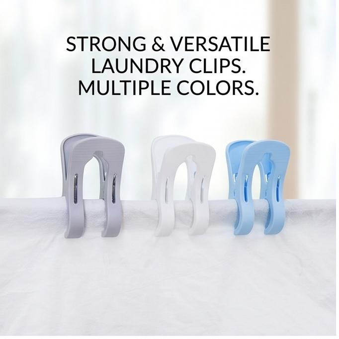 Large Anti-Slip Double Clip Quilt Clips, Windproof Durable Clothes Pegs for Laundry, Home Use & Storage Organization