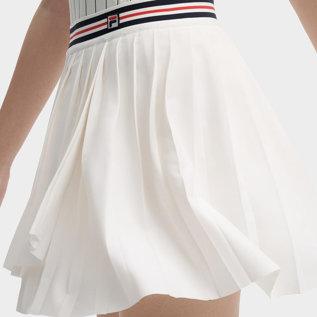 New FILA Casual Short Skirts Women's Cloud White F11W437301FWT