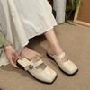 Baotou Half Slippers with Flat Bottom Niche 100 Heel-free Summer French New Wear 2025 Women's Lazy Cool Slippers