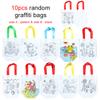DIY Colored Graffiti Bags Crayons Painting Handbag Non-woven Children Drawing Toys Color Cognition Painting Material TMZ