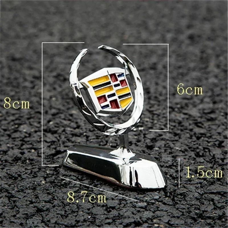AAEI1 Gold/Sliver 3D Metal Car Front Hood Emblem Cover Bonnet Badge Sticker for Cadillac ATS BLS CT5 EXT SLS SRX XT4 XT6 XTS XLR DTS