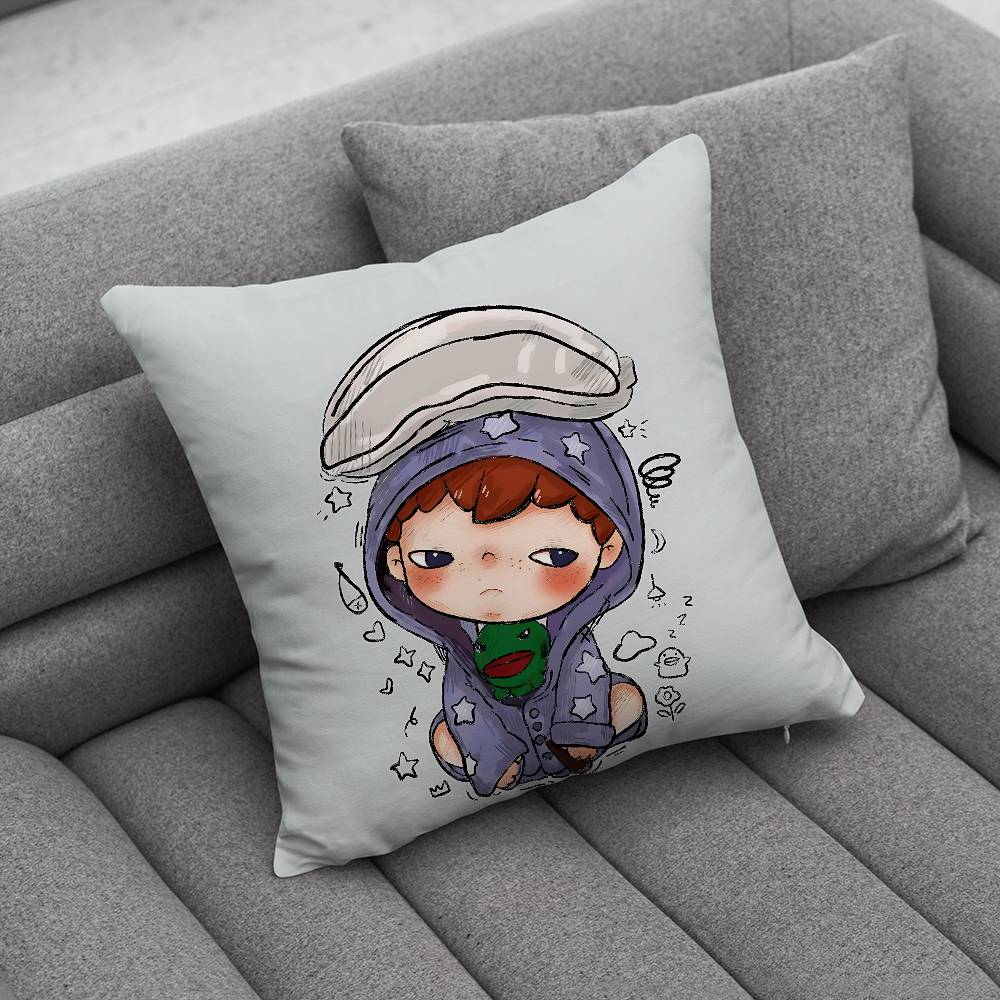 Cartoon Doll HHironoS Pillow Case Pillow Case Living Room Sofa Cushion Cover Suitable For Home Bedroom Room Decoration