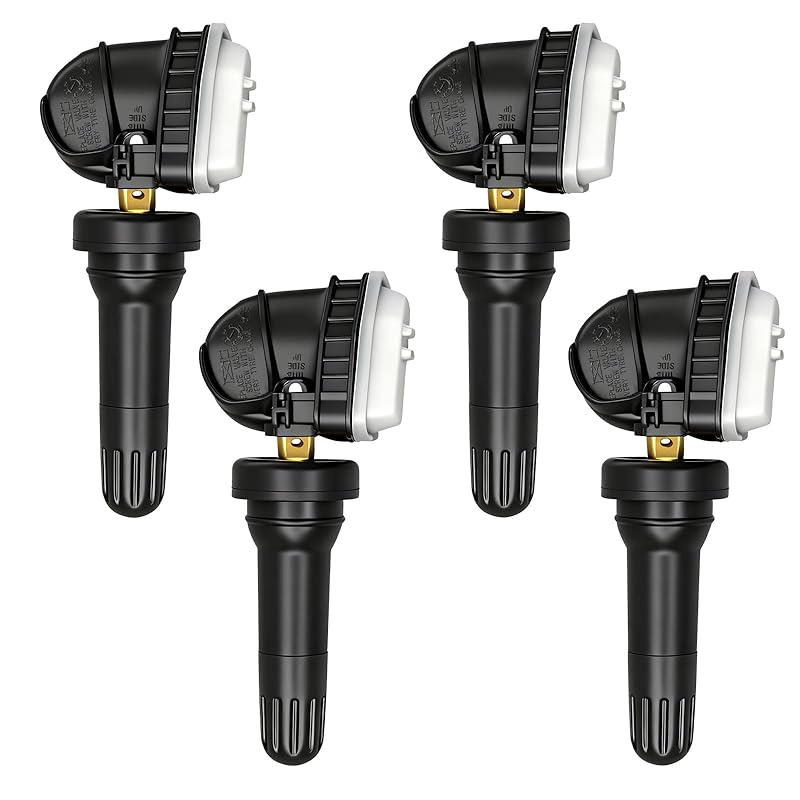 Датчики контроля давления в шинах Комплект из 4 штук Датчик TPMS Совместим с Chevy, GMC, Cadillac и Buick -2016-2024 Cruze Silverado Tahoe Sierra Yukon XL