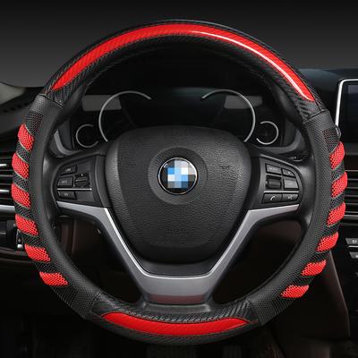 Чехол на руль LS AUTO, 38 см, 15 дюймов, оплетка на руль, Стайлинг автомобиля, универсальный руль из углеродного волокна
