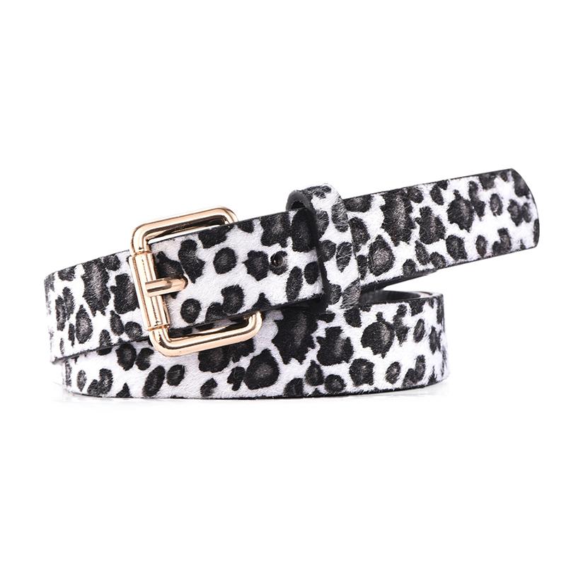 Женский тонкий ремень из искусственной кожи с леопардовым принтом и принтом змеи, широкий ремень с леопардовым узором и декоративной золотой пряжкой, универсальный ремень