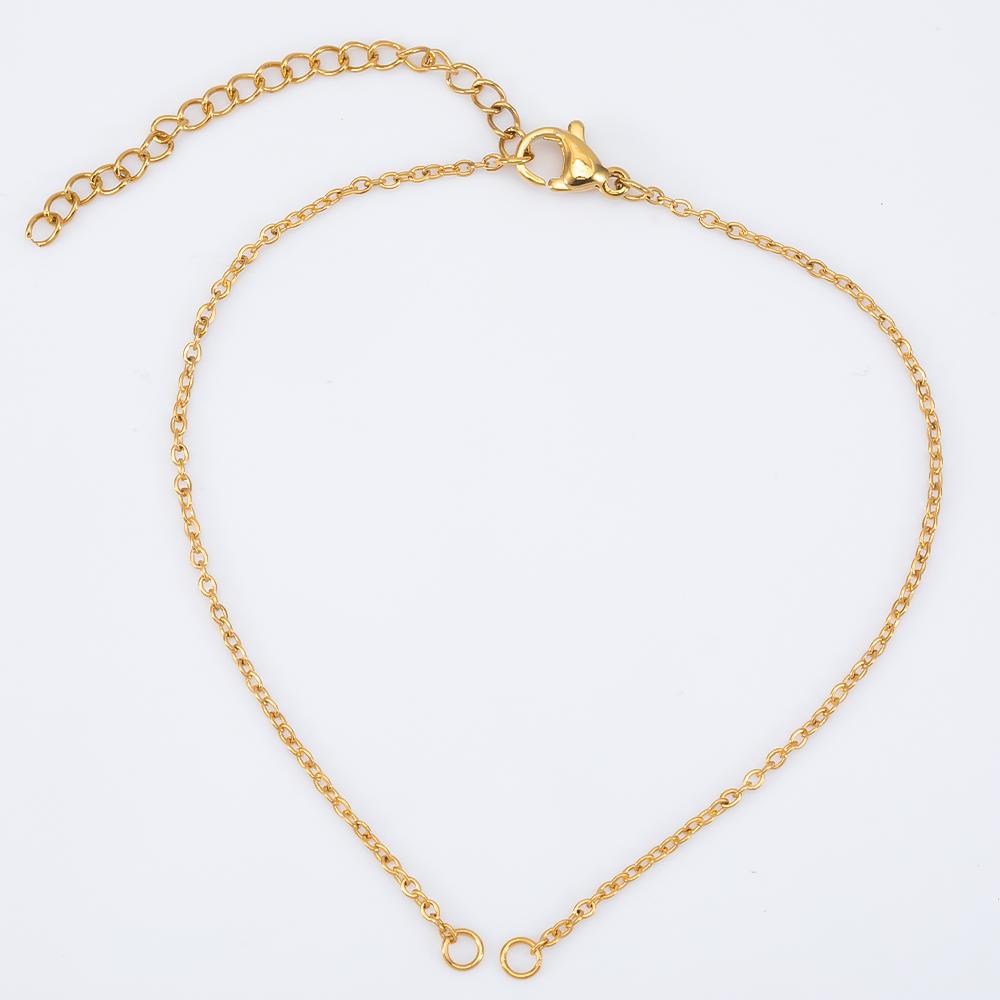10pcs 5pcs Stainless Steel Bracelet Adjustable O Chain with Extension Chain Lobster Clasp DIY Bracelet Making Jewelry Findings