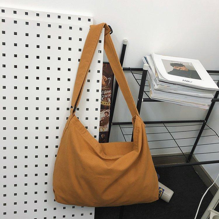 Модная универсальная сумка-мессенджер, женская большая вместительная холщовая сумка в стиле ретро, ​​студенческая сумка, простая большая сумка