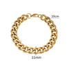Heavy Industry Premium Sense Hip Hop Titanium Steel Gold Coarse Bracelet