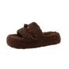 Home Super Fire Lamb Wool New Autumn and Winter 2025 Cotton Slippers Thick Bottom Fluffy Slippers Women Wear Warm