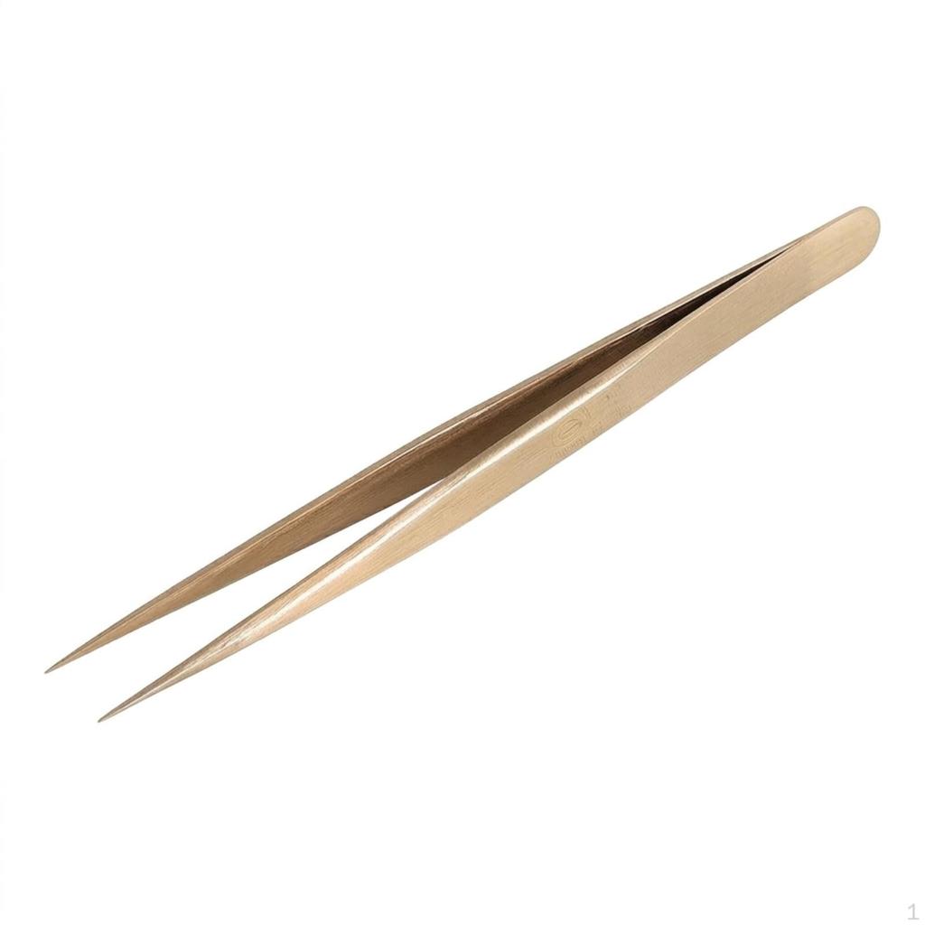 Brass Tweezers Straight Precision Non Tool for Watchmakers, Hobbyists, Jewelry Making,