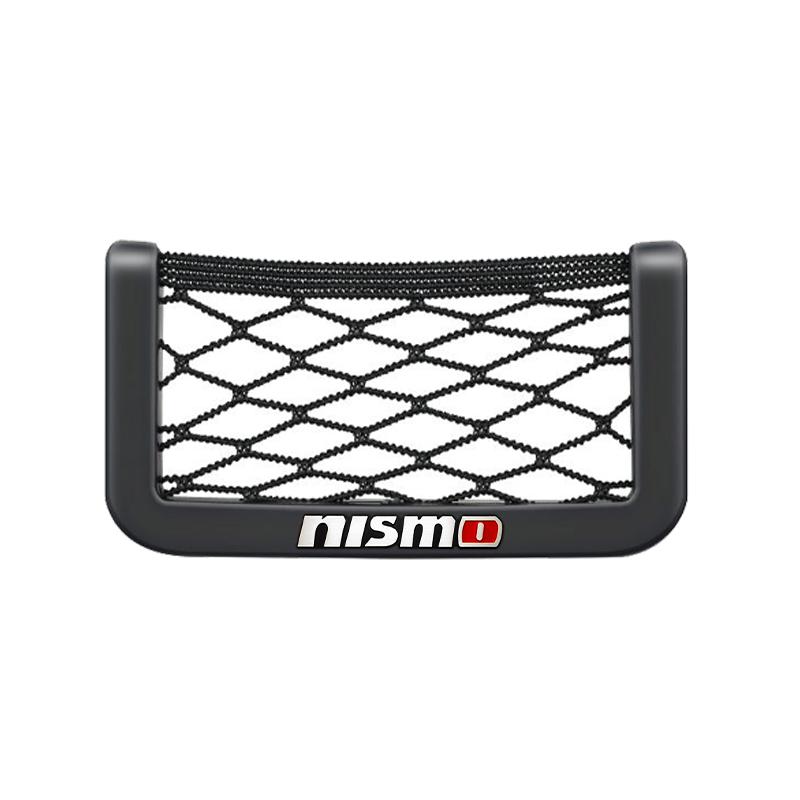 Car Organizer Storage Bag Auto Paste Net Pocket Phone Holder Car Accessories For Nissan Nismo Tiida Sylphy Teana X Trail T30 T32 Almera Qashqai