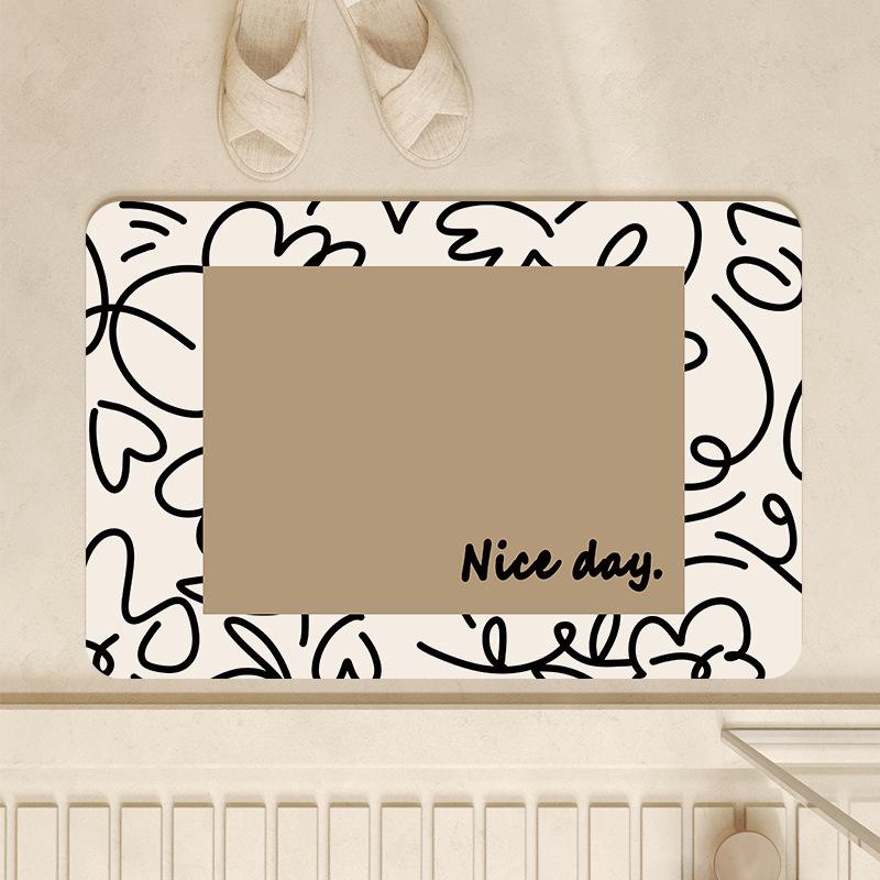 Bathroom Mats Kitchen Mats Doormats  Front Door Mats Dirt Repellent Non-Slip Floor Mat Shower Rugs Machine Washable