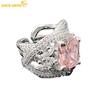 Classic Copper Alloy Zircon Ring Ladies Jewelry Wedding Promise Party Gift